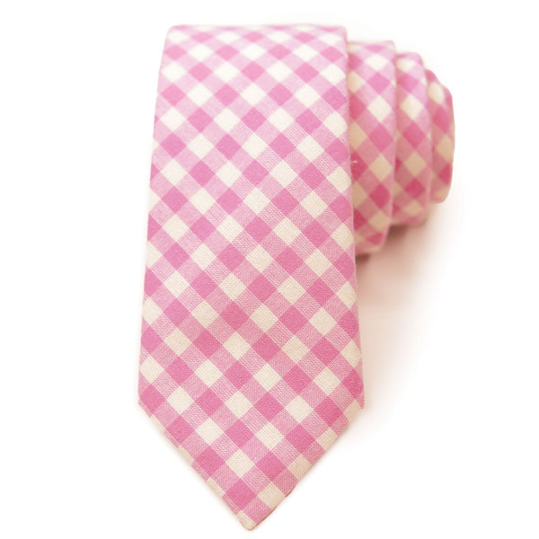 Fuchsia Plaid- Men's Tie
