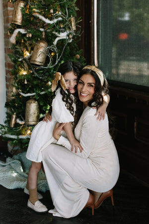 Gold Velvet Knotted Headband