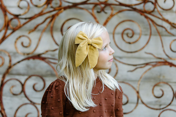 Golden Darling Hair Bow for Girls