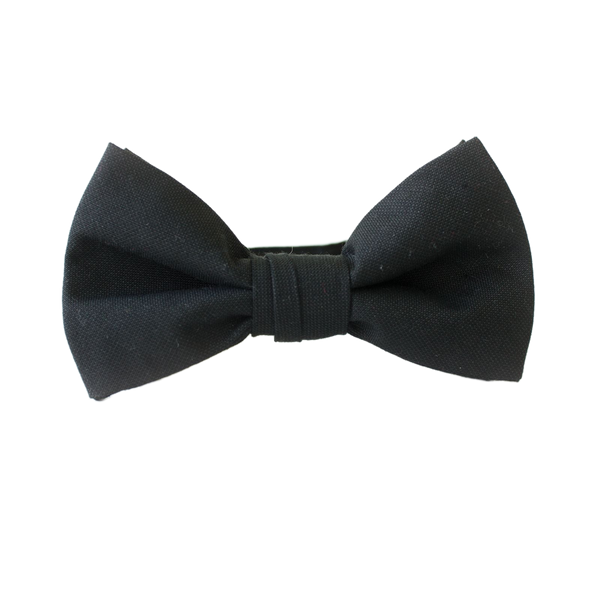 Men in Black Linen Bow Tie for Boys