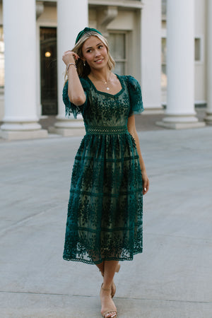 Green Velvet Knotted Headband