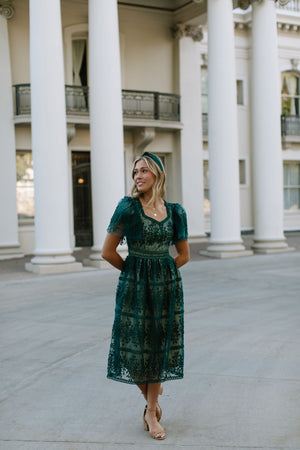 Green Velvet Knotted Headband
