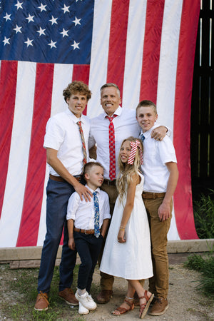 Scarlet Stripe Lady Hair Bow