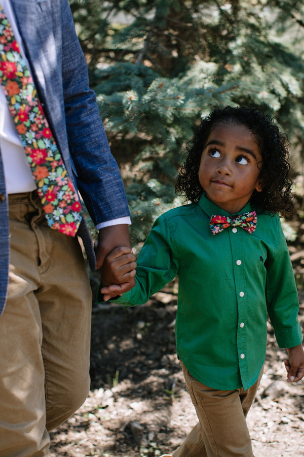 Jolly Floral Bow Tie For Boys