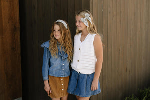 Juniper Stripe Knotted Headband Headband 1.5" Thick