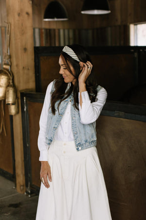 Juniper Stripe Knotted Headband Headband 1.5" Thick