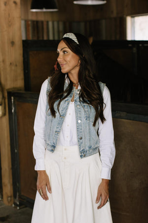 Juniper Stripe Knotted Headband Headband 1.5" Thick