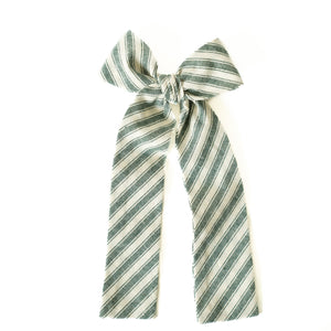 Juniper Stripe Lady Hair Bow Lady Hair Bow 4"x7.5"