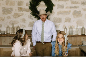 Juniper Stripe Lady Hair Bow Lady Hair Bow 4"x7.5"