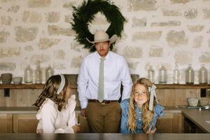 Juniper Stripe Lady Hair Bow Lady Hair Bow 4"x7.5"