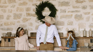 Juniper Stripe Lady Hair Bow Lady Hair Bow 4"x7.5"