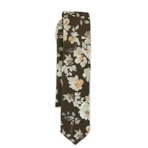 Magnolia Floral Youth Tie Youth 2" x 48"