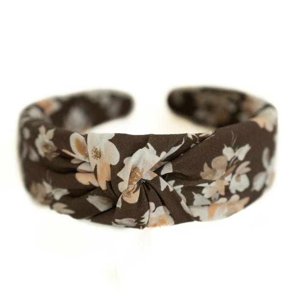 Magnolia Floral Knotted Headband Headband 1.5" Thick