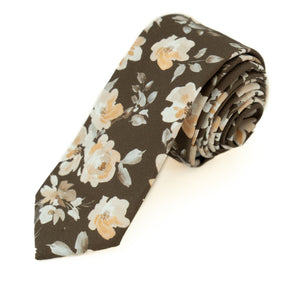 Magnolia Floral Men's Tie Mens Modern - 2.5" wide x 58" long
