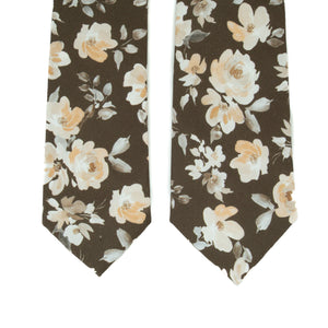 Magnolia Floral Men's Tie Mens Modern - 2.5" wide x 58" long