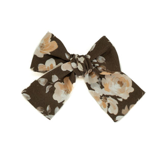 Magnolia Floral Petite Hair Bow Petite Hair Bow 2"x3"