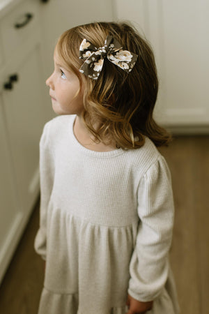 Magnolia Floral Petite Hair Bow Petite Hair Bow 2"x3"