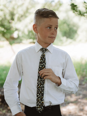 Midnight Floral Boys Tie