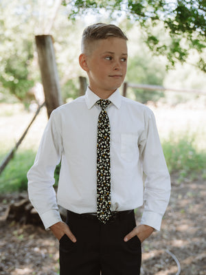 Midnight Floral Boys Tie