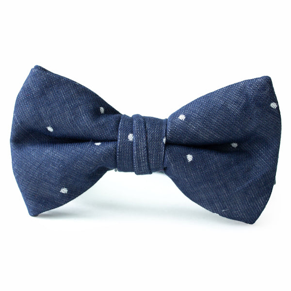 Navy Dot Bow Tie for Boys