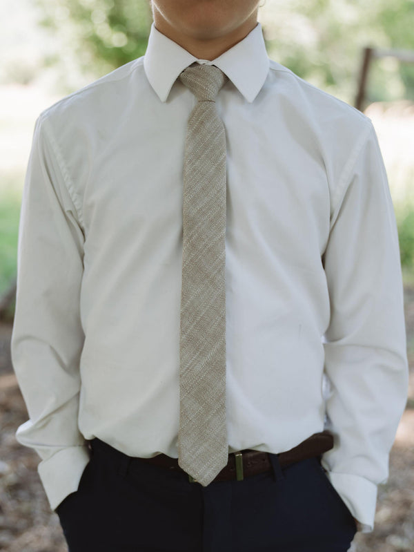 Parchment Tweed Boys Tie
