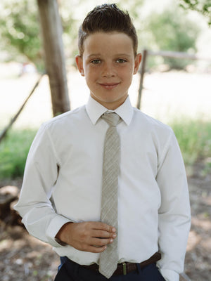 Parchment Tweed Boys Tie