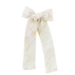 Parchment Tweed Lady Hair Bow Lady Hair Bow 4"x7.5"