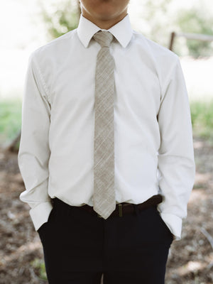Parchment Tweed Youth Tie