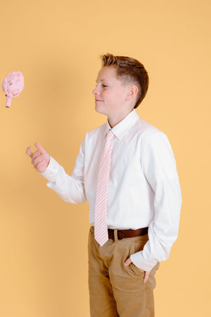 Peony Stripe Boys Tie