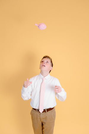 Peony Stripe Boys Tie