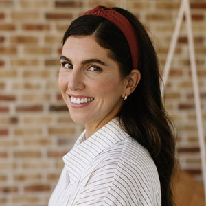 Plum Knotted Headband Headband 1.5" Thick