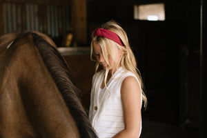 Plum Knotted Headband Headband 1.5" Thick
