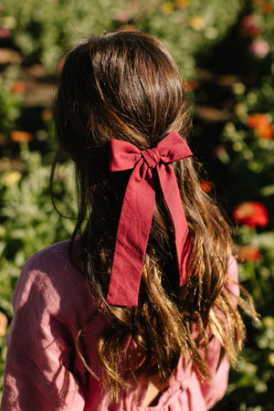 Plum Lady Hair Bow Lady Hair Bow 4"x7.5"