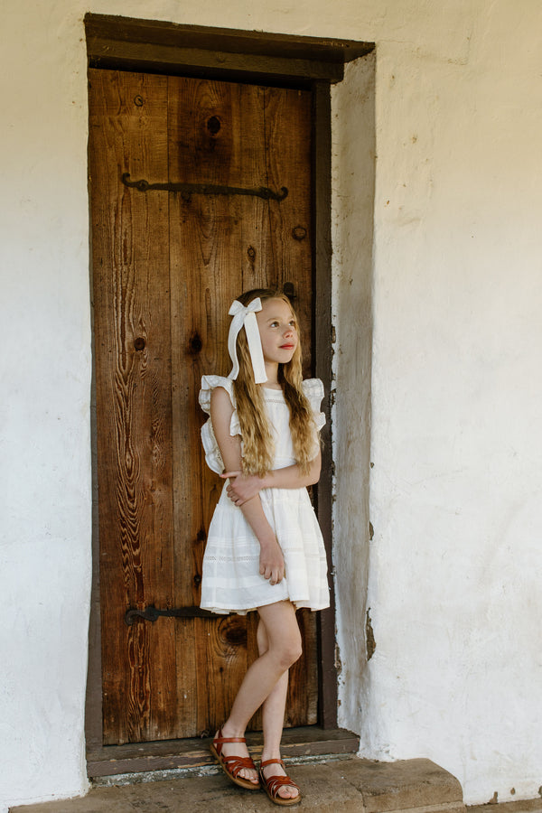 Quilted White - Lady Hair Bow