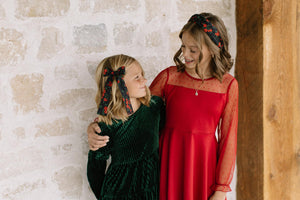 Red Hot Floral - Knotted Headband