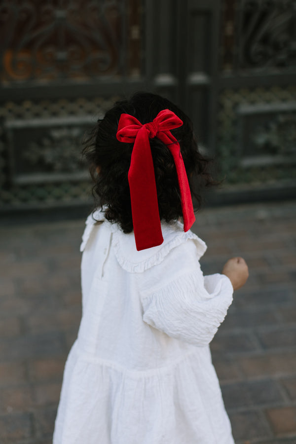 Red Velvet Lady Hair Bow