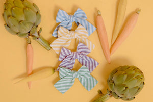 Iris Stripe Petite Hair Bow