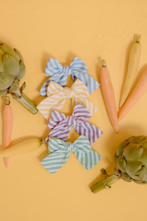 Sprout Stripe Petite Hair Bow