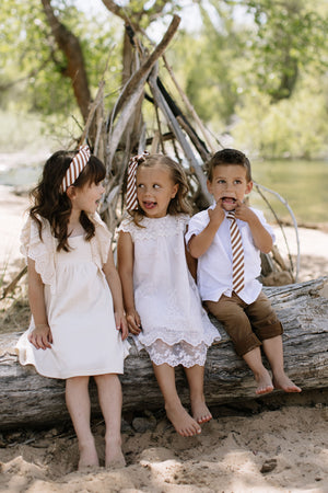 Russet Stripe Women's Knotted Headband