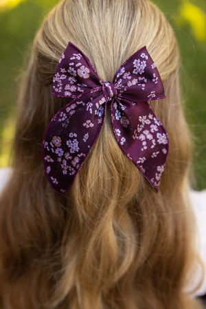 Sangria Floral - Darling Hair Bow