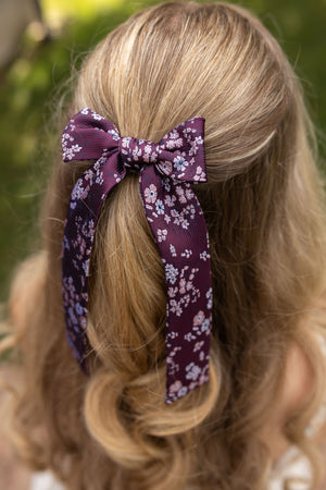 Sangria Floral - Lady Hair Bow