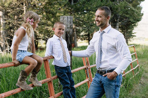 Scarlet Stripe Petite Hair Bow