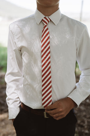 Scarlet Stripe Youth Tie