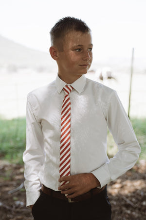 Scarlet Stripe Youth Tie