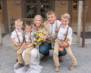 Tan Leather Suspenders - Choose your size