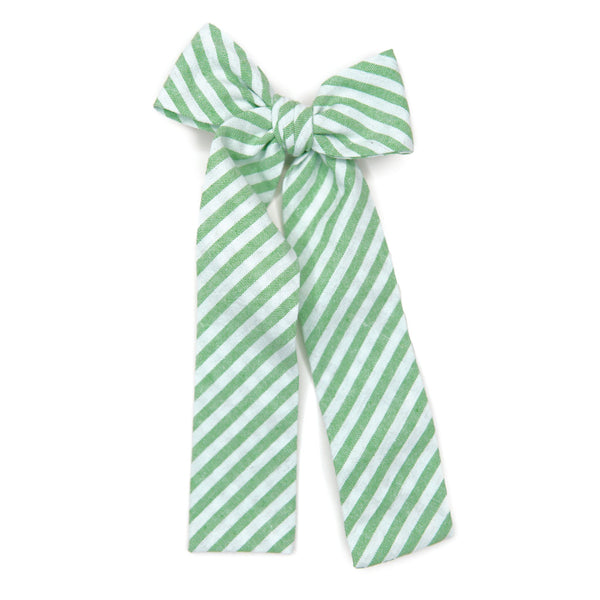 Sprout Stripe Lady Hair Bow