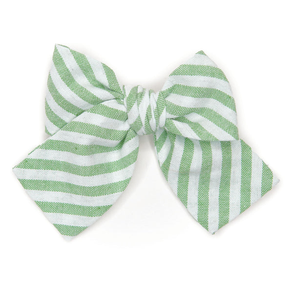 Sprout Stripe Petite Hair Bow