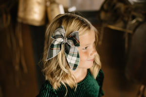 Spruce Plaid Darling Hair Bow Darling Hair Bow 4"x5"