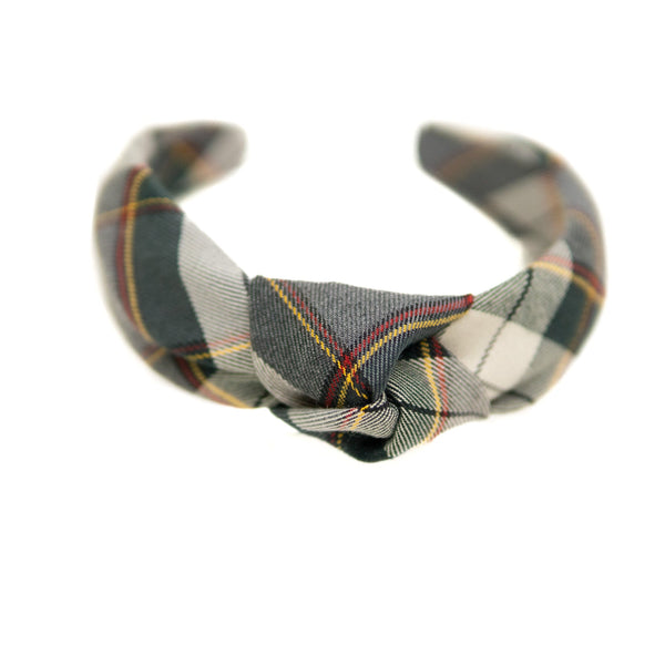 Spruce Plaid Women's Knotted Headband