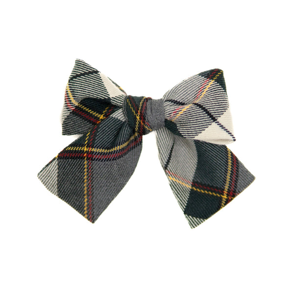 Spruce Plaid Petite Hair Bow